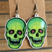 Halloween black cat acrylic earrings - wallojewerly 