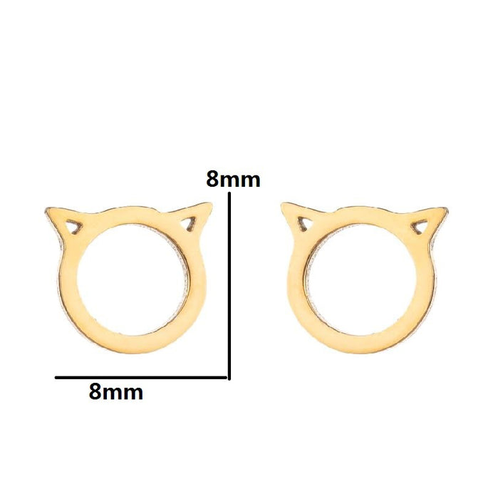 Cat bat earrings, Amazon new stainless steel simple dolphin temperament ear bone studs wholesale