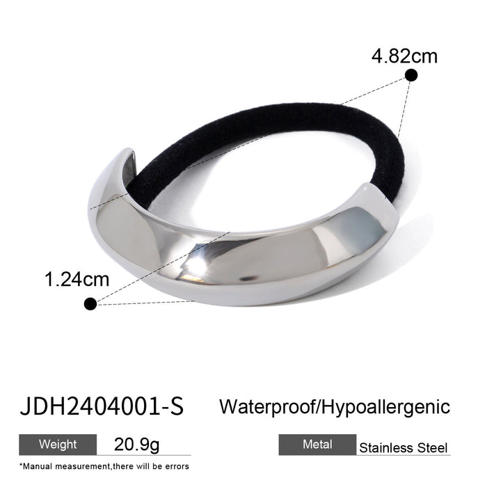 Stainless Steel Hair Tie - High-End Metal Elastic Band for Ponytails