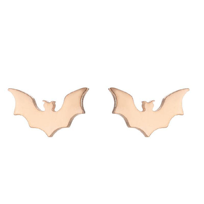 Cat bat earrings, Amazon new stainless steel simple dolphin temperament ear bone studs wholesale