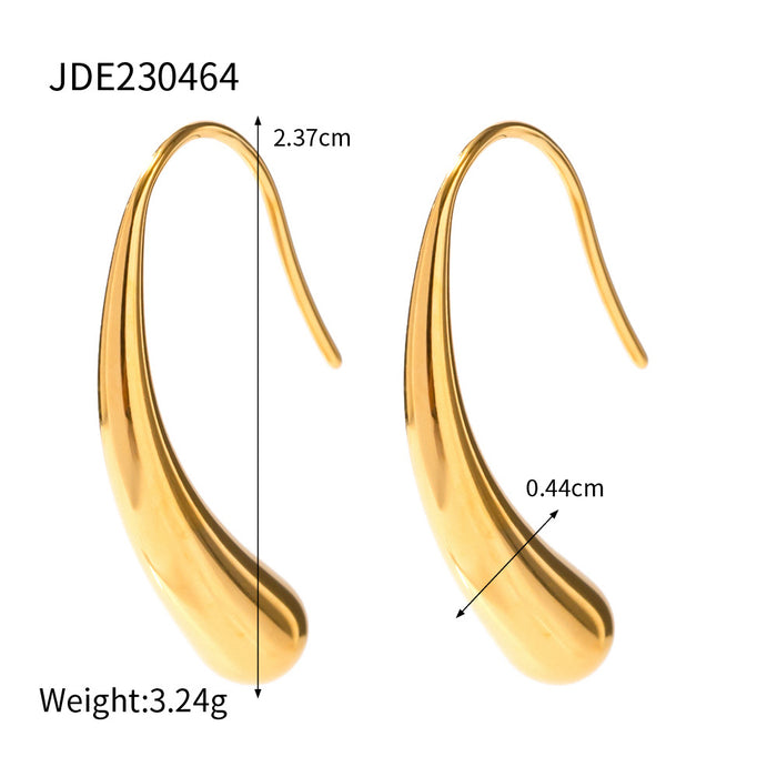 Pendientes de acero inoxidable chapado en oro de 18 quilates con circonitas cuadradas: joyería sencilla y elegante