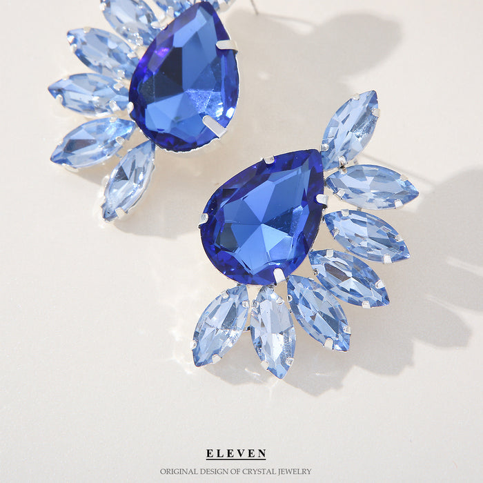Vintage Gemstone Earrings - French-Style Zircon Studs for a Unique Look