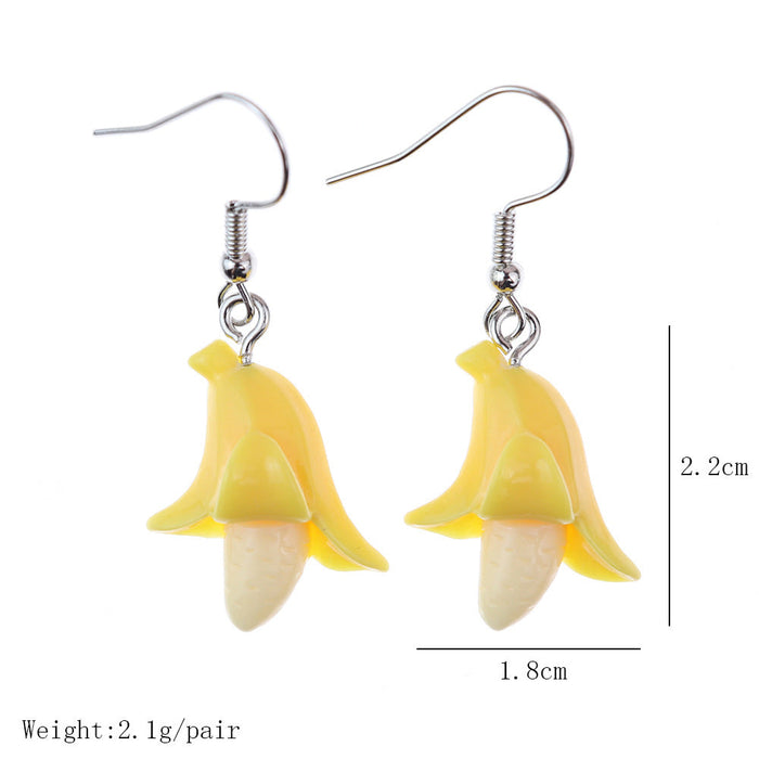 Real mini banana earrings - wallojewerly 