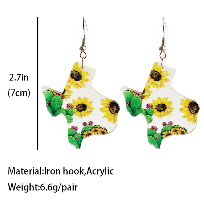 Transparent flower acrylic earrings