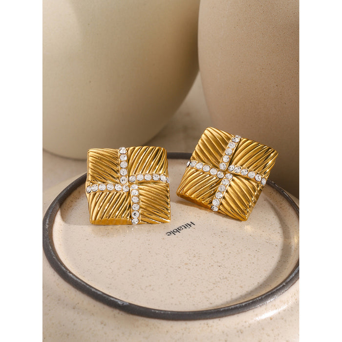 Textured 18K Gold Plated Stainless Steel Ring - Modern and Stylish