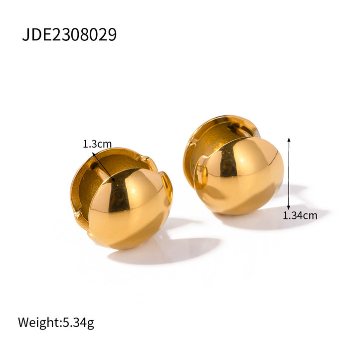 18K Gold Stainless Steel Vintage Minimalist Earrings - High-End Titanium Steel Jewelry