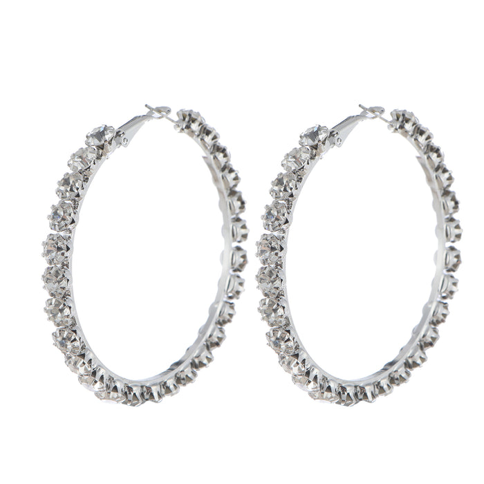 Vintage Oil Drop Earrings - Exaggerated Rhinestone Dangles for a Chic Look
