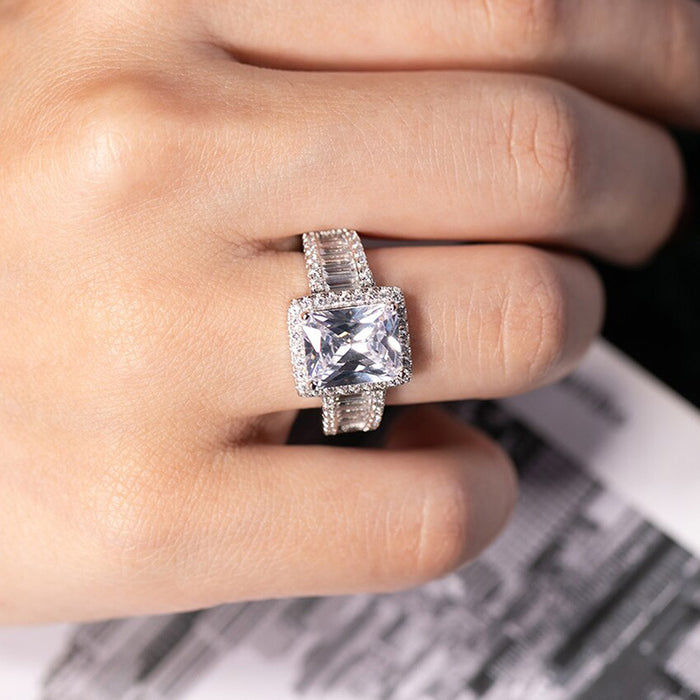 Zircon Ring European and American Trendy Ring Jewelry