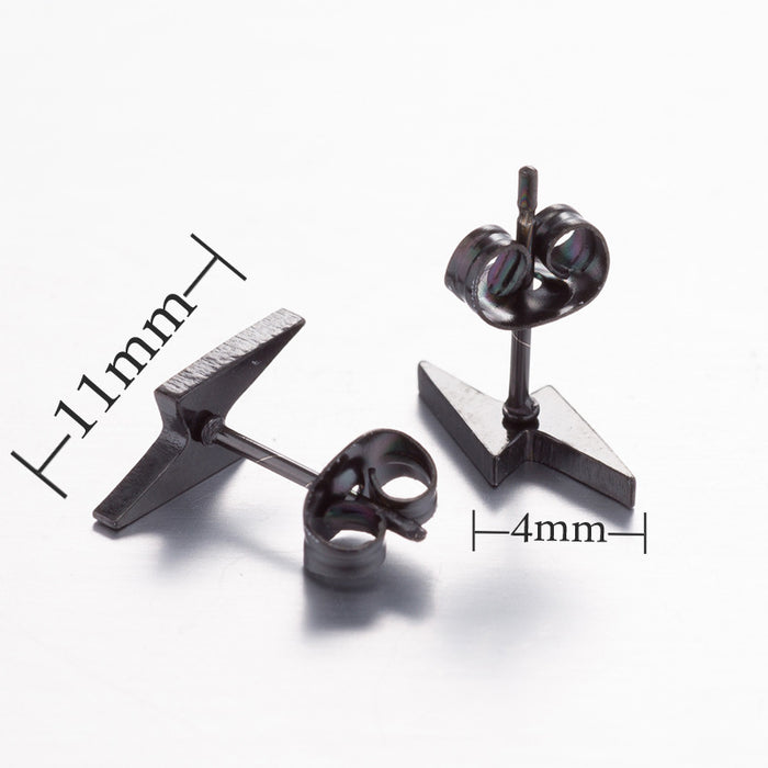 Lightning Weather Stainless Steel Stud Earrings - Bold and Stylish Jewelry