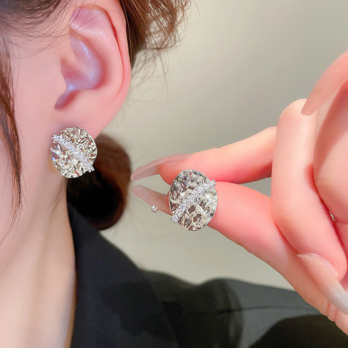 Full diamond zircon earrings, super sparkling celebrity earrings