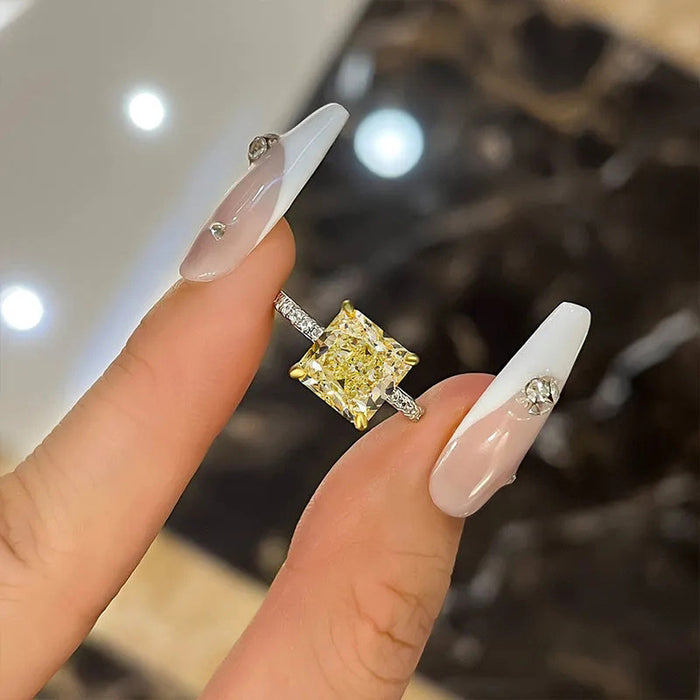 Anillo de cubo de azúcar estilo heroína de drama coreano anillo estilo princesa para mujer