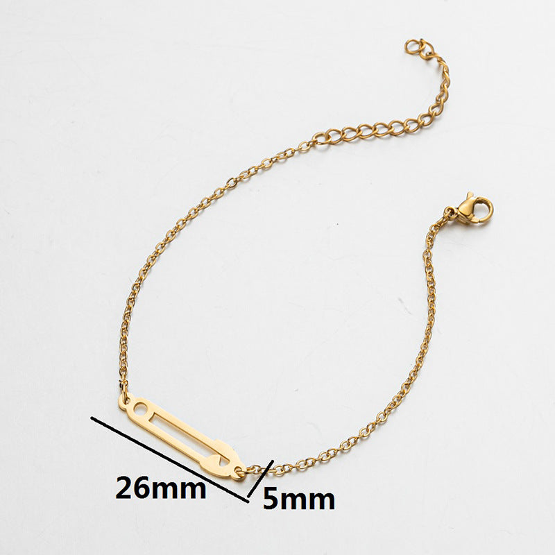 Paper clip pendant bracelet, creative new fashion niche jewelry wholesale