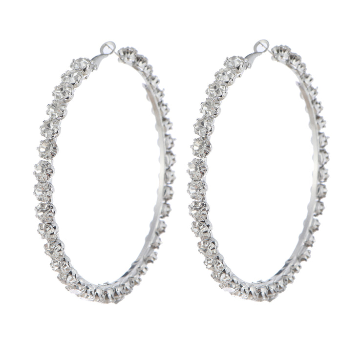 Vintage Oil Drop Earrings - Exaggerated Rhinestone Dangles for a Chic Look