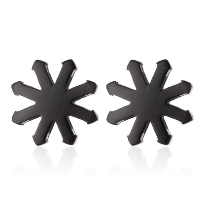 Geometric Yoga Lightning Stainless Steel Stud Earrings - Bold and Stylish Jewelry for a Unique Look