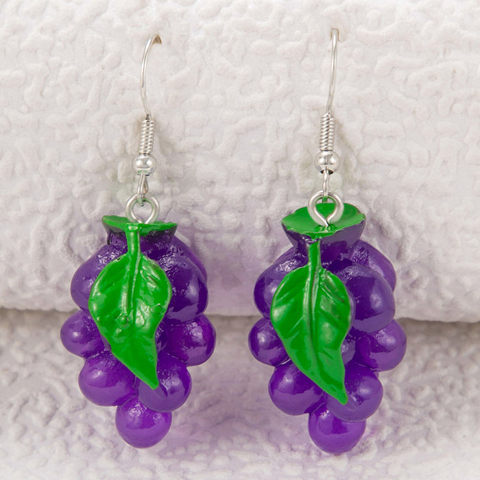 Fun resin fruit earrings cute healthy earrings