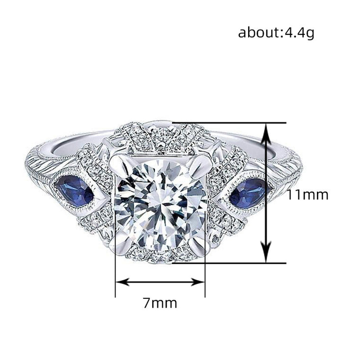 Blue gemstone engagement rings women luxury wedding designs