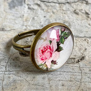 Glass Open Ring with Time Gemstone for Christmas and Halloween - Unique and Trendy Western Style for Women - wallojewerly 