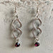 Minimalist Geometric Metal Earrings with Colorful Zircon Pendant - wallojewerly 