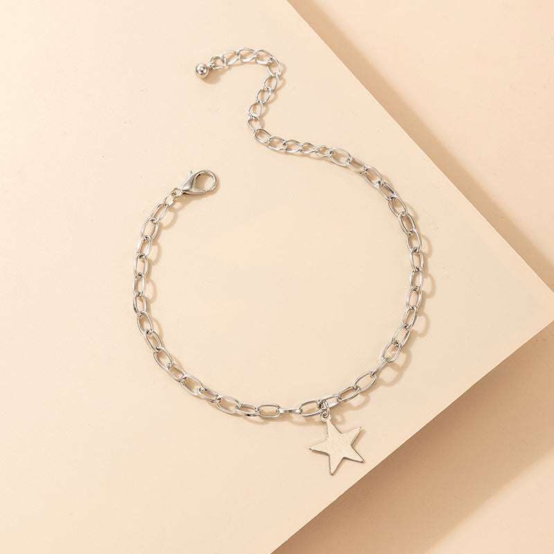 Simple Star Chain Bracelet - Ins-Style Silver Star Bracelet