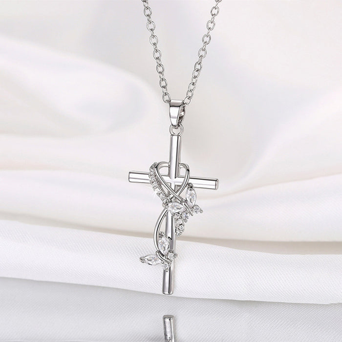 Animal butterfly cross necklace pastoral style necklace