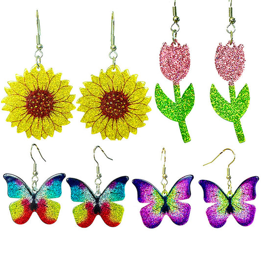 Acrylic butterfly earrings