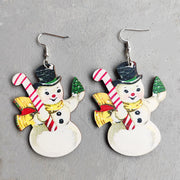 Wooden Santa earrings - wallojewerly 