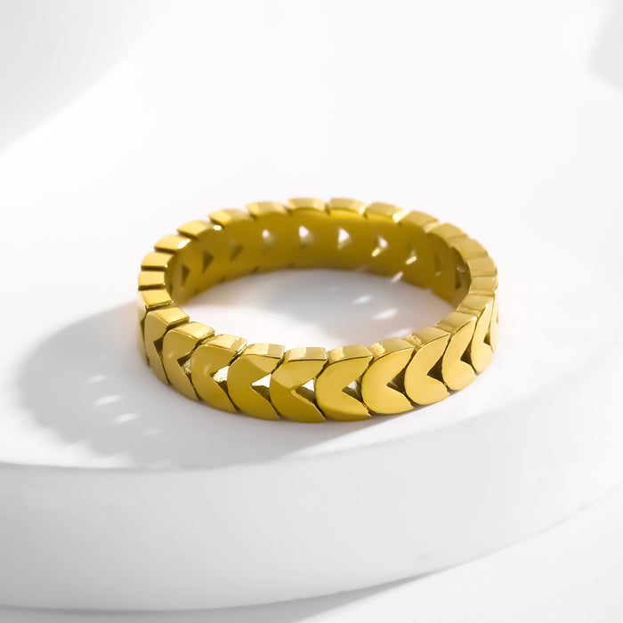 Wholesale 18K gold, stainless steel, and titanium steel wheat ear rings