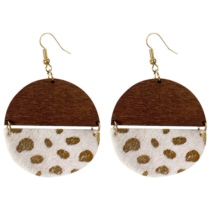 Round wooden earrings