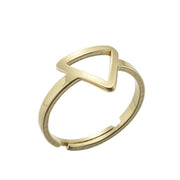 Fashionable and simple stainless steel geometric ring, star and moon open ring wholesale - wallojewerly 