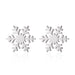 Vintage Snowflake Stainless Steel Stud Earrings - Winter-Themed Jewelry for a Chic Look - wallojewerly 