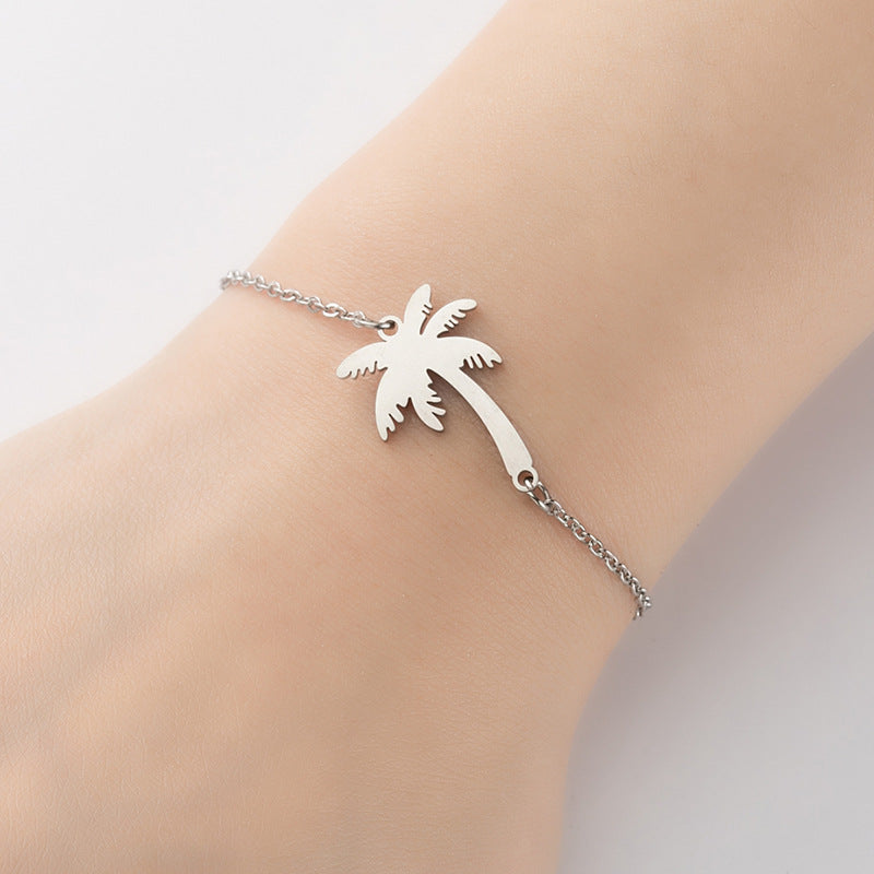 Tropical palm tree bracelets, beach coconut tree plant pendant bracelets cross-border wholesale