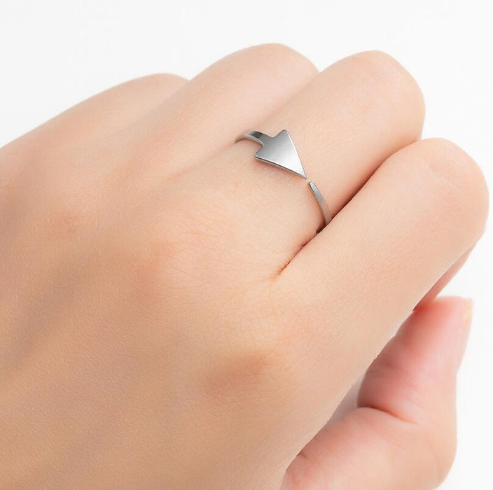 European and American simple arrow rings, wholesale of small and fresh stainless steel open rings