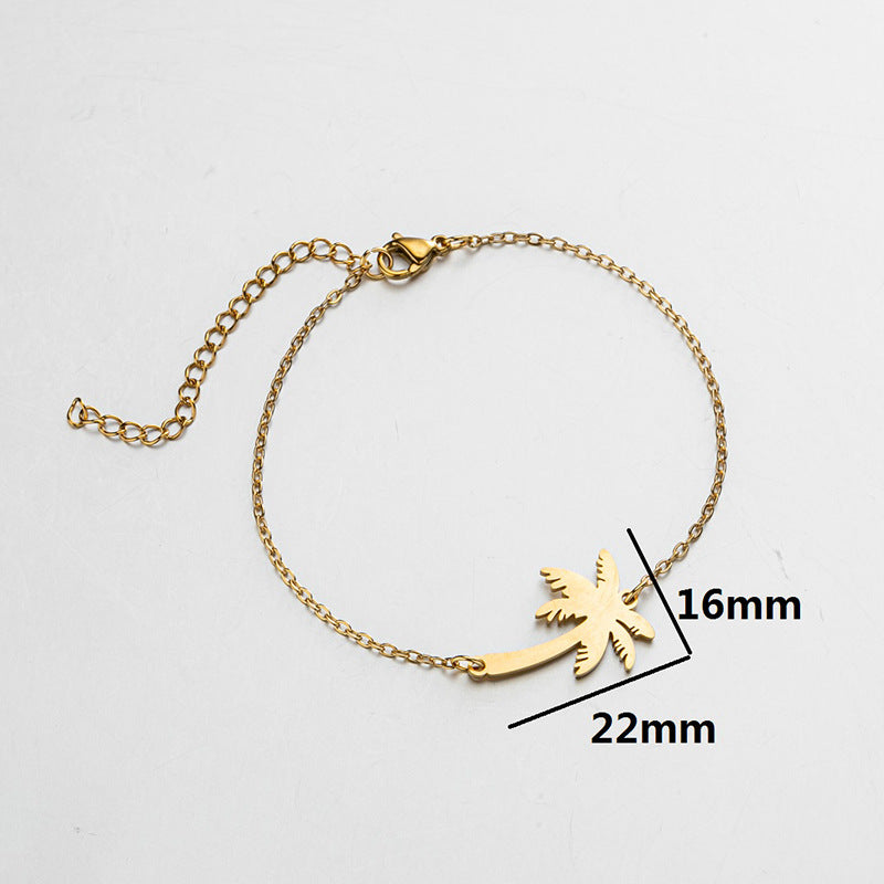 Tropical palm tree bracelets, beach coconut tree plant pendant bracelets cross-border wholesale