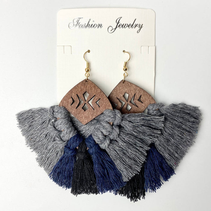 Handwoven Bohemian Tassel Earrings for Simple Ethnic Style