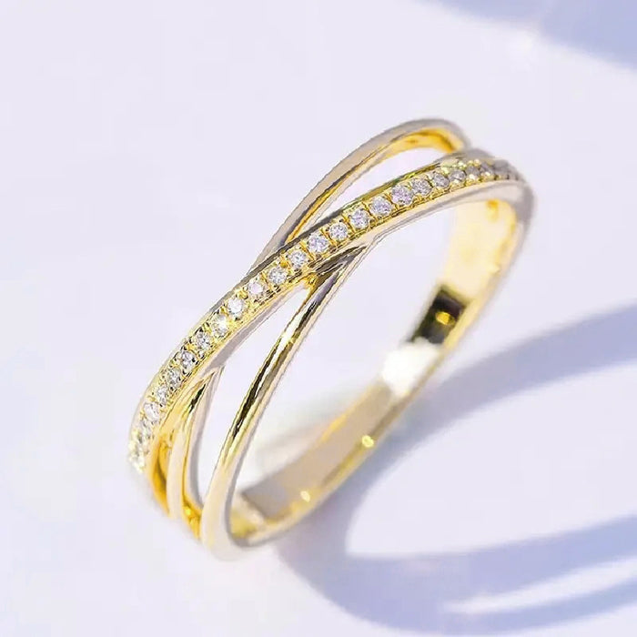 Anillo cruzado en forma de U estilo japonés y coreano