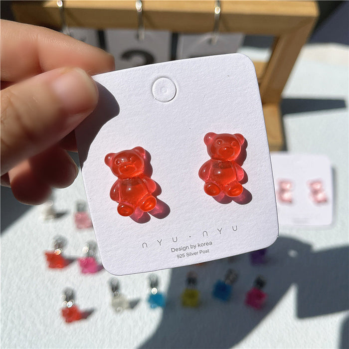 Gummy Bear Earrings Gradient Color Juice Earrings