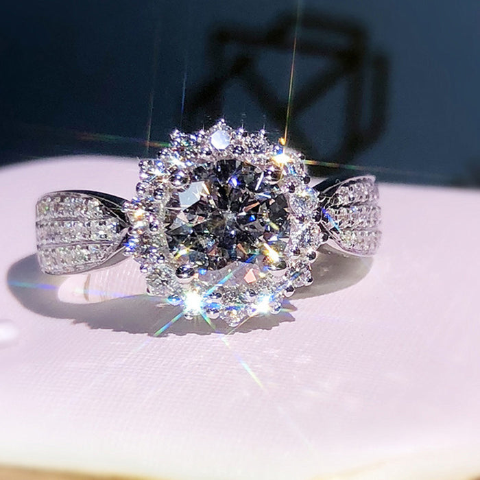Gypsophila micro inlaid zircon ring wedding ring accessories for women