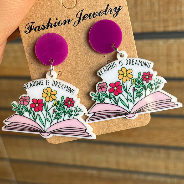 Book and Coffee Earrings for Teacher Gifts and Reading Inspiration