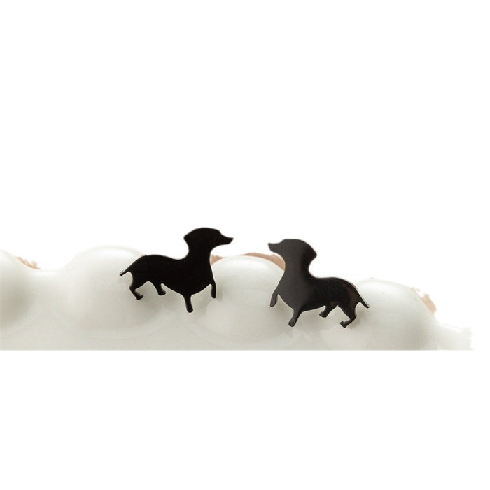 Dog and Cat Stainless Steel Stud Earrings - Cute and Playful Animal Jewelry