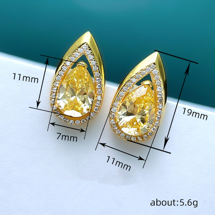 Simulation long earrings geometric quadrilateral earrings earrings