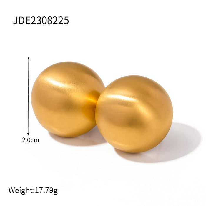 Titanium Steel Hemispherical Earrings - 2023 New High-End Design Studs