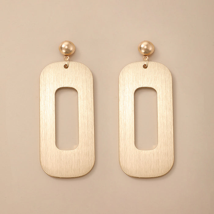 Alloy square earrings geometric simple earrings