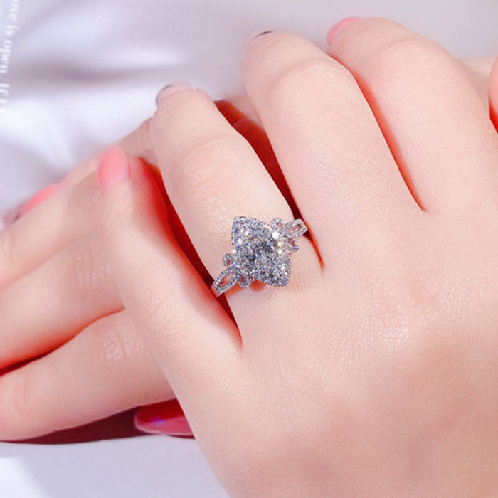 Beautiful Marquise Shaped Zirconia Ring Popular Jewelry