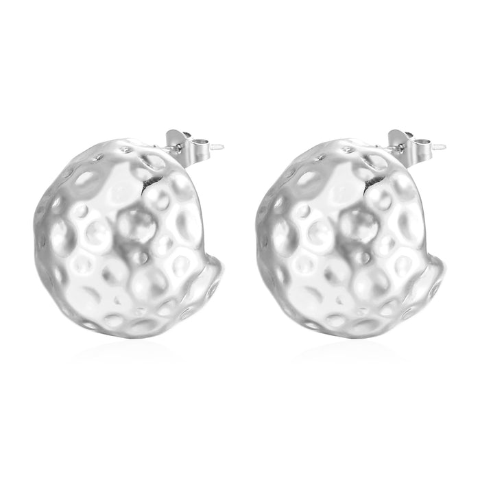 Irregular earrings vintage stainless steel studs