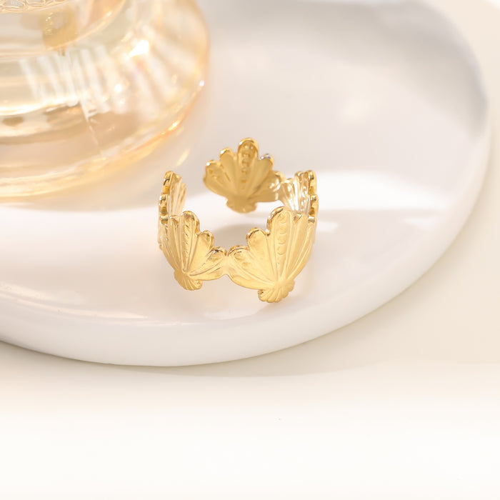 Wholesale 18K real gold, stainless steel, titanium steel irregular openwork rings - wallojewerly 