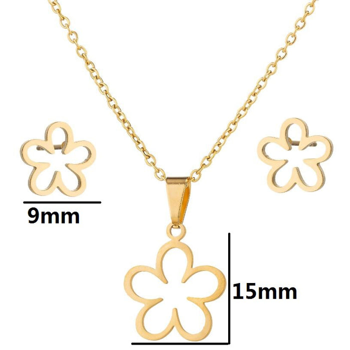 Girls series cat stainless steel pendant necklace, cute small animal clavicle chain cross-border accessories