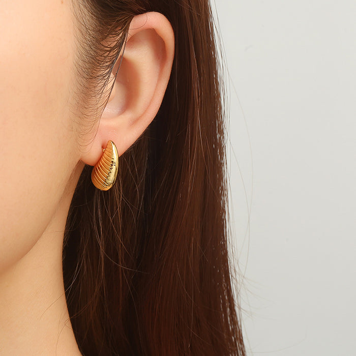 Pendientes colgantes de acero inoxidable con turquesa estilo vintage francés para mujer