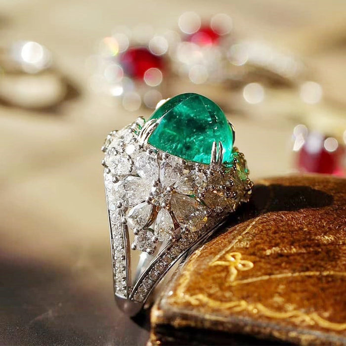 Vintage Emerald Zirconia Ring