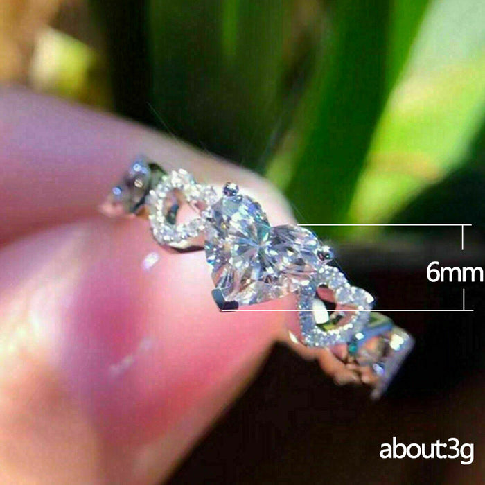 Heart shaped zircon ring for women Valentine's Day gift