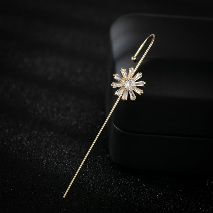 Minimalist Geometric Butterfly and Christmas Tree Stud Earrings with Rhinestone Inlay - Perfect for Holiday Celebrations